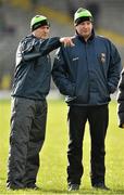 1 February 2015; Joint Mayo managers Pat Holmes, left, and Noel Connelly. Allianz Football League, Division 1, Round 1, Kerry v Mayo. Fitzgerald Stadium, Killarney, Co. Kerry.  Picture credit: Brendan Moran / SPORTSFILE