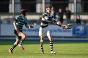 3 February 2015; David Lacey, Belvedere College, is tackled by Paddy Opperman, St Gerard's School. Bank of Ireland Leinster Schools Junior Cup, 1st Round, Belvedere College v St Gerard's School, Donnybrook Stadium, Donnybrook, Dublin. Picture credit: Barry Cregg / SPORTSFILE