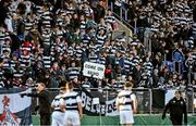 3 February 2015; Belvedere College supporters during the game. Bank of Ireland Leinster Schools Junior Cup, 1st Round, Belvedere College v St Gerard's School, Donnybrook Stadium, Donnybrook, Dublin. Picture credit: Barry Cregg / SPORTSFILE