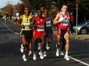 29 October 2007; Eventual winner Aleksey Sokolov, from Russia, leads the race, on the approach to Dartry, during the adidas Dublin City Marathon 2007, Merrion Square, Dublin. Picture credit: Stephen McCarthy / SPORTSFILE