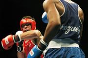 30 October 2007; Darren Sutherland, left, Dublin, Ireland, in action against Alfonso Blanco, Venezuela. AIBA World Boxing Championships Chicago 2007, Middle 75 kg, Darren Sutherland.v.Alfonso Blanco, University of Illinois, Chicago Pavilion, Chicago, USA. Picture credit: David Maher / SPORTSFILE