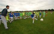 31 October 2007; Former Republic of Ireland International Niall Quinn coaching children from Dublin’s Docklands during the third Docklands Soccer Camp & Mini World Cup Tournament. ALSAA, Dublin Airport, Dublin. Picture credit: Matt Browne / SPORTSFILE  *** Local Caption ***