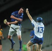 27 October 2007; Seamus Hickey, Munster, in action against Damien Hayes, Connacht. M. Donnelly Inter-Provincial Hurling Championships Final, Munster v Connacht, Croke Park, Dublin. Picture credit: Caroline Quinn / SPORTSFILE *** Local Caption ***