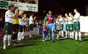 2 November 2007; Bray Wanderers give a guard of honour as league champions Drogheda United emerge on to the pitch. eircom Premier League Division, Drogheda United v Bray Wanderers, United Park, Drogheda. Photo by Sportsfile