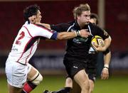 2 November 2007; Fergus Thomson, Glasgow Warriors, in action against Rob Dewey, Ulster. Magners League, Glasgow Warriors v Ulster, Firhill, Glasgow, Scotland. Picture credit: Dave Gibson / SPORTSFILE