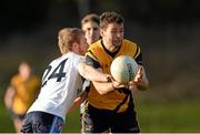 4 February 2015; Donal Rynn, DCU, in action against Danny Savage, UUJ. Independent.ie Sigerson Cup, Round 1, UUJ v DCU. University of Ulster Jordanstown, Jordanstown, Co. Antrim. Picture credit: Oliver McVeigh / SPORTSFILE