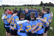 5 February 2015; UCD manager Nicky English speaks to his players after the game. Independent.ie Fitzgibbon Cup, Group A, Round 2, UCD v DCU. University College Dublin, Dublin. Picture credit: Pat Murphy / SPORTSFILE
