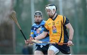 5 February 2015; Padraig Breheny, DCU, in action against Eoin Conroy, UCD. Independent.ie Fitzgibbon Cup, Group A, Round 2, UCD v DCU. University College Dublin, Dublin. Picture credit: Cody Glenn / SPORTSFILE