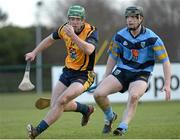 5 February 2015; Cathal Curran, DCU, in action against Sean Murphy, UCD. Independent.ie Fitzgibbon Cup, Group A, Round 2, UCD v DCU. University College Dublin, Dublin. Picture credit: Cody Glenn / SPORTSFILE