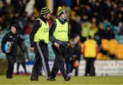 31 January 2015: Rory Gallagher, Donegal, right, along with Jack Cooney, selector. Allianz Football League Division 1, Round 1, Donegal v Derry. MacCumhail Park, Ballybofey, Co. Donegal Picture credit: Oliver McVeigh / SPORTSFILE