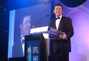 2 November 2007; Shane O'Donoghue, RTE, speaking at the 2007 Opel GPA Player of the Year Awards. Gaelic Player Assoication Awards, Citywest Hotel, Conference, Leisure & Golf Resort, Saggart, Co. Dublin. Picture credit: Brendan Moran / SPORTSFILE  *** Local Caption ***