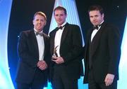 2 November 2007; Darren Fay of Meath is presented with his award by Dave Sheerin, left, MD, Opel Ireland, in the company of Dessie Farrell, Chief Executive of the GPA, at the 2007 Opel GPA Player of the Year Awards. Gaelic Player Assoication Awards, Citywest Hotel, Conference, Leisure & Golf Resort, Saggart, Co. Dublin. Picture credit: Brendan Moran / SPORTSFILE  *** Local Caption ***