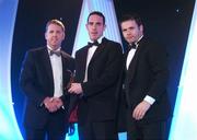 2 November 2007; Declan O'Sullivan of Kerry is presented with his award by Dave Sheerin, left, MD, Opel Ireland, in the company of Dessie Farrell, Chief Executive of the GPA, at the 2007 Opel GPA Player of the Year Awards. Gaelic Player Assoication Awards, Citywest Hotel, Conference, Leisure & Golf Resort, Saggart, Co. Dublin. Picture credit: Brendan Moran / SPORTSFILE  *** Local Caption ***