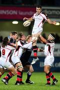 26 October 2007; Ulster's Ryan Caldwell takes the ball in the lineout. Magners League, Ulster v Leinster, Ravenhill, Belfast, Co. Antrim. Picture credit; Oliver McVeigh / SPORTSFILE
