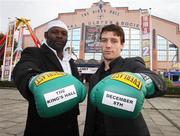 31 October 2007;Howard Eastman, left, and John Duddy at the announcement of details of their next fight at The Kings Hall on 8th December 2007. Hunky Dorys Fight Night Press Conference, Kings Hall, Belfast, Co. Antrim. Picture credit: Oliver McVeigh / SPORTSFILE