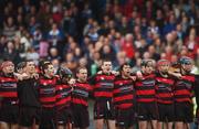 4 November 2007; Ballygunner players stand for the National Anthem. Waterford Senior Hurling Championship Final, Ballygunner v Ballyduff Upper, Walsh Park, Waterford. Picture credit; Brian Lawless / SPORTSFILE