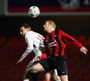 6 November 2007; Michael Halliday, Glentoran, in action against, David Magowan, Crusaders. CIS Insurance Cup semi-final, Crusaders v Glentoran, Winsor Park, Belfast, Co. Antrim. Picture credit; Oliver McVeigh / SPORTSFILE