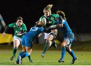 6 February 2015; Alison Miller, Ireland, is tackled by Sofia Stefan and Veronica Schiavon, Italy. Women's Six Nations Rugby Championship, Italy v Ireland, Stadio Mario Lodigiani, Florence, Italy. Picture credit: Maxi Pratelli / SPORTSFILE