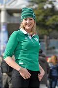 7 February 2015; Ireland supporter Catherine Lynch, from Dublin, at the Stadio Olimpico. RBS Six Nations Rugby Championship, Italy v Ireland. Stadio Olimpico, Rome, Italy. Picture credit: Brendan Moran / SPORTSFILE