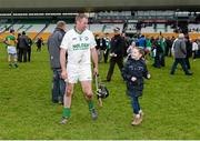 7 February 2015; Bob Aylward, Ballyhale Shamrocks, is greeted by his daughter Taylor May, aged 6, after the game. AIB GAA Hurling All-Ireland Senior Club Championship, Semi-Final, Gort v Ballyhale Shamrocks. O’Connor Park, Tullamore, Co. Offaly. Picture credit: Piaras Ó Mídheach / SPORTSFILE
