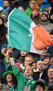 7 February 2015; An Ireland supporter urges on his side at the Stadio Olimpico. RBS Six Nations Rugby Championship, Italy v Ireland. Stadio Olimpico, Rome, Italy. Picture credit: Stephen McCarthy / SPORTSFILE