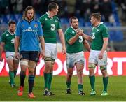 7 February 2015; Ireland players Devin Toner, 3rd from left, James Cronin and Jordi Murphy after victory over Italy. RBS Six Nations Rugby Championship, Italy v Ireland. Stadio Olimpico, Rome, Italy. Picture credit: Brendan Moran / SPORTSFILE