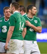 7 February 2015; Ireland's Tommy Bowe, left, and Rob Kearney after the game. RBS Six Nations Rugby Championship, Italy v Ireland. Stadio Olimpico, Rome, Italy. Picture credit: Brendan Moran / SPORTSFILE