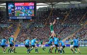7 February 2015; Ireland's Paul O'Connell takes possession in a lineout. RBS Six Nations Rugby Championship, Italy v Ireland. Stadio Olimpico, Rome, Italy. Picture credit: Stephen McCarthy / SPORTSFILE