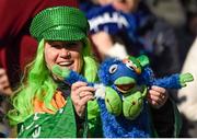 7 February 2015; Ireland supporter Miriam Byrne, from Clondalkin, Dublin, at the Stadio Olimpico. RBS Six Nations Rugby Championship, Italy v Ireland. Stadio Olimpico, Rome, Italy. Picture credit: Stephen McCarthy / SPORTSFILE