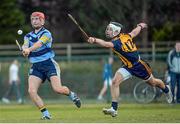 5 February 2015; Cillian Buckley, UCD, in action against Padraig Breheny, DCU. Independent.ie Fitzgibbon Cup, Group A, Round 2, UCD v DCU. University College Dublin, Dublin. Picture credit: Cody Glenn / SPORTSFILE