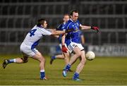 7 February 2015; Fergal Flanagan, Cavan, in action against Robbie Kehoe, Laois. Allianz Football League, Division 2, Round 2, Laois v Cavan. O'Moore Park, Portlaoise, Co. Laois. Picture credit: Matt Browne / SPORTSFILE