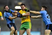 7 February 2015; Michael Murphy, Donegal, in action against Davy Byrne, left, and David Byrne, Dublin. Allianz Football League, Division 1, Round 2, Dublin v Donegal. Croke Park, Dublin. Picture credit: Ramsey Cardy / SPORTSFILE