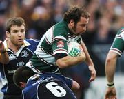 10 November 2007; Geordan Murphy, Leicester Tigers, is tackled by Keith Gleeson, Leinster. Heineken Cup, Pool 6, Round 1, Leinster v Leicester Tigers, RDS, Ballsbridge, Dublin. Picture credit; Brian Lawless / SPORTSFILE