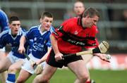 11 November 2007; Mark Foley, Adare, in action against John Cahill and Steve Cahill, Croom. Limerick Senior Hurling Championship Final, Croom v Adare, Gaelic Grounds, Limerick. Picture credit; Kieran Clancy / SPORTSFILE
