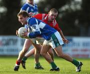 11 November 2007; Danny Reddin, Portlaoise, in action against Ray Finnigan, St Patrick's. AIB Leinster Club Football Championship Quarter-Final, St Patrick's v Portlaoise, St. Brigid's Park, Dundalk, Co. Louth. Picture credit; Ray McManus / SPORTSFILE
