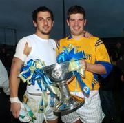 11 November 2007; Paul Galvin and Eamon Fitzmaurice, Feale Rangers, with the Bishop Moyinhan Cup. Kerry Senior Football Championship Final, South Kerry v Feale Rangers, Austin Stack Park, Tralee, Co. Kerry. Picture credit; Stephen McCarthy / SPORTSFILE