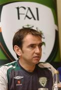 12 November 2007; Republic of Ireland Under-23 manager Pat Fenlon speaking at a Press Conference. Portmarnock Hotel, Portmarnock, Co. Dublin. Picture credit; Paul Mohan / SPORTSFILE