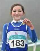 8 February 2015; Hannah Murray, from Finn Valley AC, Co. Donega, who won the girls under-11 1000m at the GloHealth Intermediate, Master and Juvenile B Cross Country Championships, Palace Grounds, Tuam, Co. Galway. Picture credit: Matt Browne / SPORTSFILE