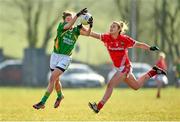 8 February 2015; Maria Quirke, Kerry, in action against Ciara O'Sullivan, Cork. TESCO HomeGrown Ladies National Football League, Division 1, Round 2, Cork v Kerry, Cloughduv, Cork. Photo by Sportsfile