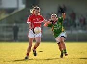 8 February 2015; Annie Walsh, Cork, in action against Kate O'Sullivan, Kerry. TESCO HomeGrown Ladies National Football League, Division 1, Round 2, Cork v Kerry, Cloughduv, Cork. Photo by Sportsfile