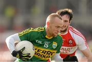 8 February 2015; Barry John Keane, Kerry, in action against Oisin Duffy, Derry. Allianz Football League, Division 1, Round 2, Derry v Kerry, Celtic Park, Derry. Picture credit: Oliver McVeigh / SPORTSFILE