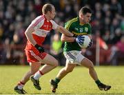 8 February 2015; Michael Geaney, Kerry, in action against Sean Leo McGoldrick, Derry. Allianz Football League, Division 1, Round 2, Derry v Kerry, Celtic Park, Derry. Picture credit: Oliver McVeigh / SPORTSFILE