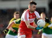 8 February 2015; Eoin Bradley, Derry, in action against Jack Sherwood, Kerry. Allianz Football League, Division 1, Round 2, Derry v Kerry, Celtic Park, Derry. Picture credit: Oliver McVeigh / SPORTSFILE