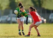 8 February 2015; Sarah Houlihan, Kerry, in action against Roisin O'Sullivan, Cork. TESCO HomeGrown Ladies National Football League, Division 1, Round 2, Cork v Kerry, Cloughduv, Cork. Photo by Sportsfile