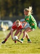 8 February 2015; Vera Foley, Cork, in action against Bernie Breen, Kerry. TESCO HomeGrown Ladies National Football League, Division 1, Round 2, Cork v Kerry, Cloughduv, Cork. Photo by Sportsfile