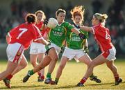 8 February 2015; Louise Galvin, Kerry, in action against Brid Stack, Cork. TESCO HomeGrown Ladies National Football League, Division 1, Round 2, Cork v Kerry, Cloughduv, Cork. Photo by Sportsfile