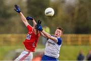 8 February 2015; Colm O'Driscoll, Cork, in action against Ryan McAnespie, Monaghan. Allianz Football League, Division 1, Round 2, Monaghan v Cork, St Mary's Park, Castleblayney, Co. Monaghan. Picture credit: Ramsey Cardy / SPORTSFILE