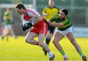 8 February 2015; Gerard O'Kane, Derry, in action against Bryan Sheehan, Kerry. Allianz Football League, Division 1, Round 2, Derry v Kerry, Celtic Park, Derry. Picture credit: Oliver McVeigh / SPORTSFILE