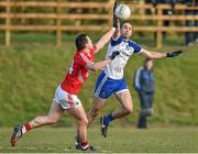 8 February 2015; Paul Finlay, Monaghan, in action against John O'Rourke, Cork. Allianz Football League, Division 1, Round 2, Monaghan v Cork, St Mary's Park, Castleblayney, Co. Monaghan. Picture credit: Ramsey Cardy / SPORTSFILE