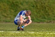 8 February 2015; Monaghan's Kieran Hughes following his side's loss. Allianz Football League, Division 1, Round 2, Monaghan v Cork, St Mary's Park, Castleblayney, Co. Monaghan. Picture credit: Ramsey Cardy / SPORTSFILE
